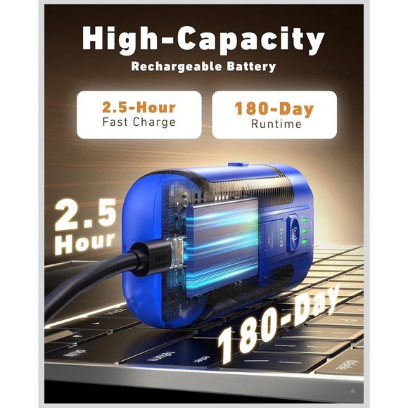 TIZE TZ-U59 Ultrasonic Dog Trainer Handheld Bark Deterrent Blue 50ft Range NEW - Picture 5 of 7